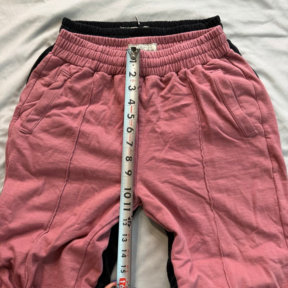 Cotton VIU Lounge Pants Set of 2 Womens Medium M Black Pink 100% Cotton Pocketed - Picture 10 of 13